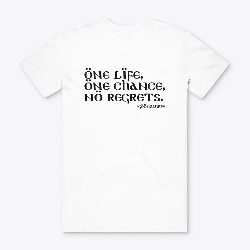 One Life, One Chance, No Regrets.